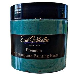 Premium 3 D sculpture painting paste green Modeling paste  decorative plaste6oz